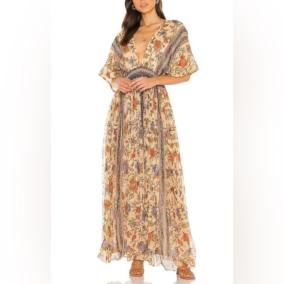 Mes Demoiselles Maxi Dress with V-Neck - Picture 1 of 4